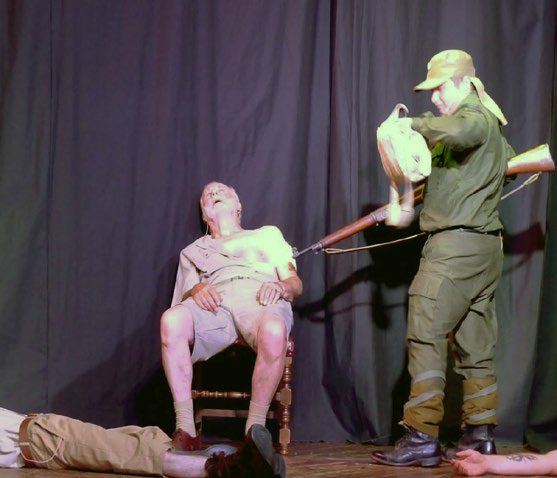 A stage scene set in a hospital