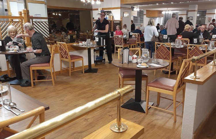 The hotel bar and lounge